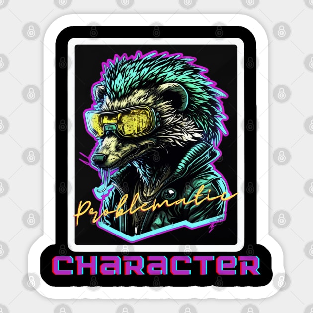 Honey Badger Problematic Character Sticker by Wearable Works of Art